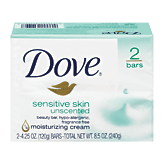 Dove&nbsp;&nbsp;sensitive skin beauty bar, 1/4 moisturizing cream Full-Size Picture